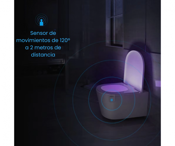 Luz Inteligente WC Con Sensor De Movimientos - Imagen 3